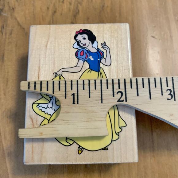 Disney Snow White Rubber Stamp All Night Media Wood Base - Picture 8 of 8